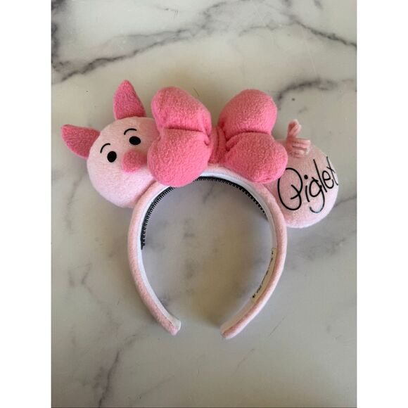 Winnie the Pooh Piglet Disney plush headband Etsy handmade artisan pink Nanas ma main image 5